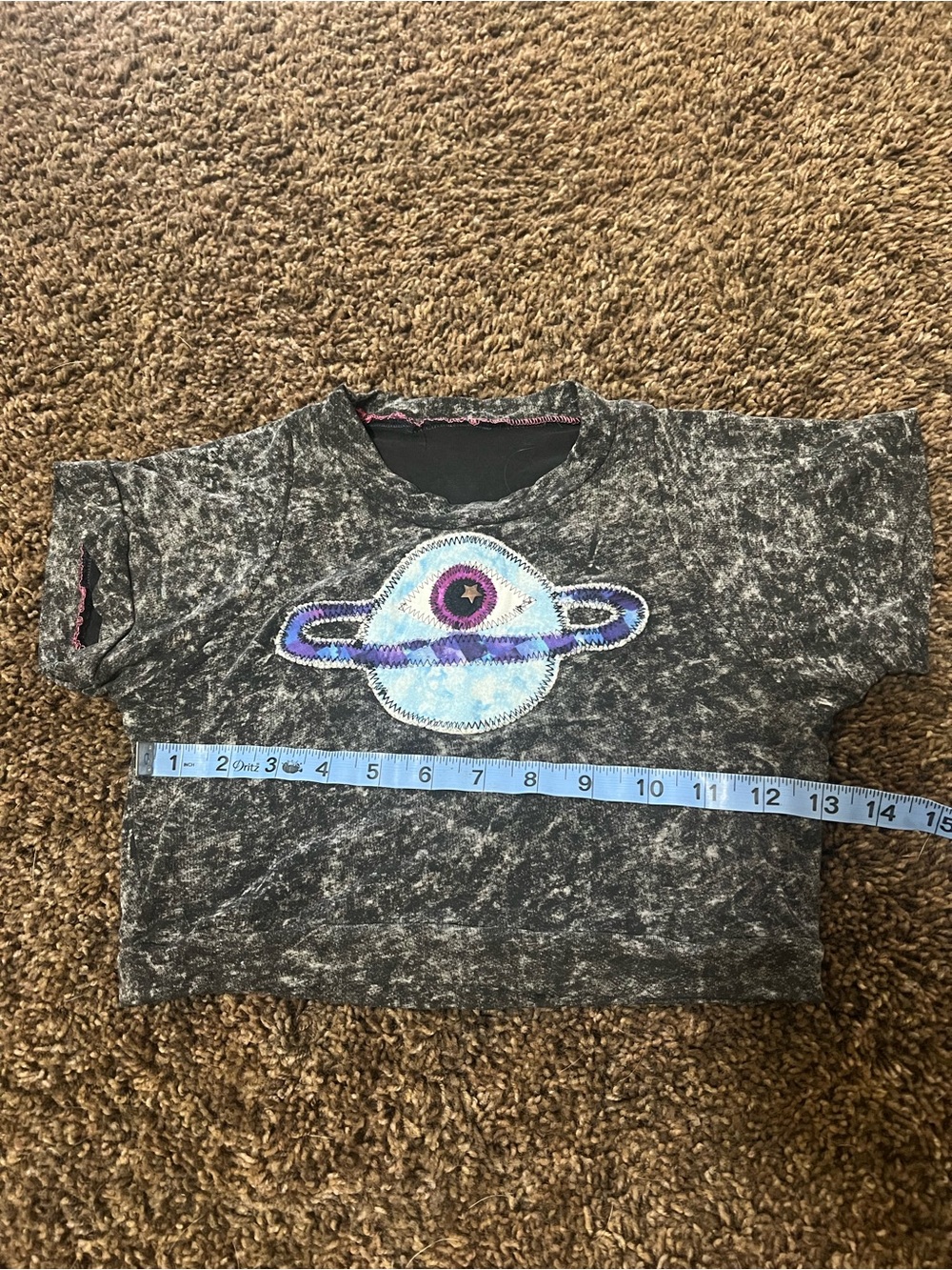 OOAK Cosmic Sun Patchwork Crop Top